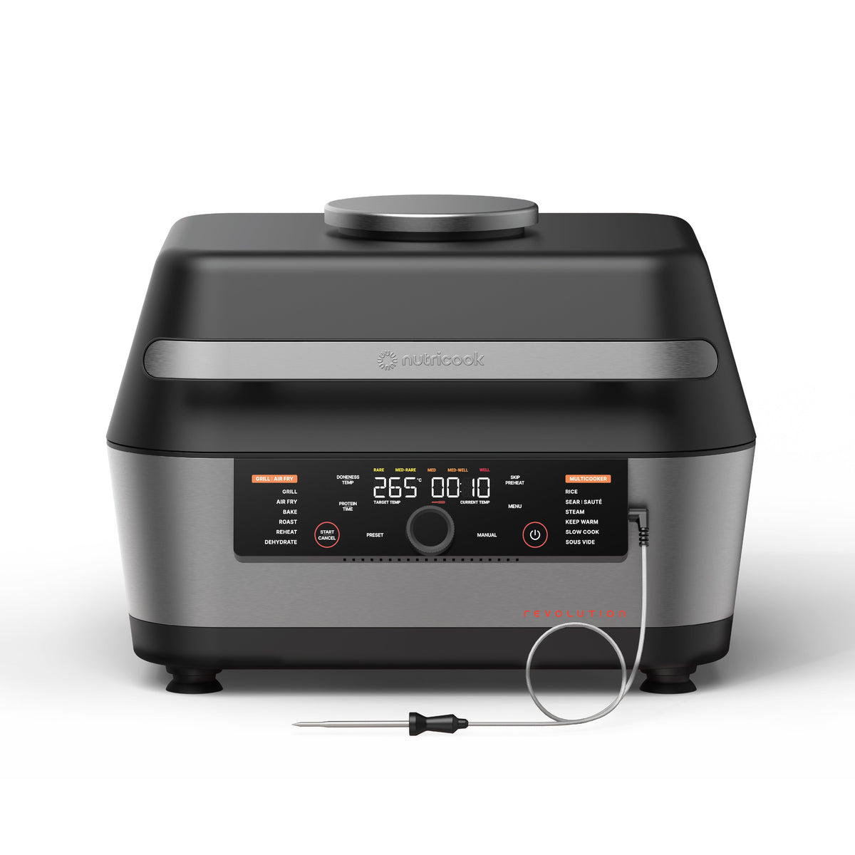 Nutricook Revolution RG600 12-in-1 grill air fryer multicooker