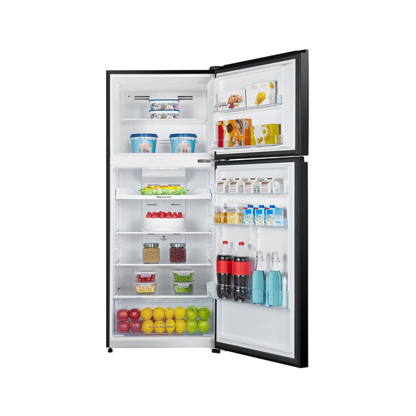 Hisense 500L Refrigerator 18 Cubic Feet Inverter No Frost Glass Black 2-Door