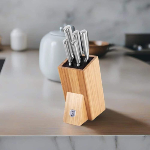 Berlinger Haus 6-Piece Knife Set Bamboo Stand Laser-Cut Stainless Steel