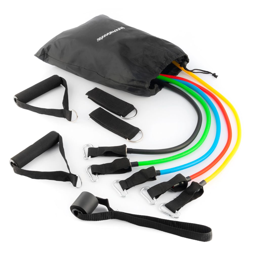 InnovaGoods Set Of Resistance Bands With Accessories And Exercise Guide