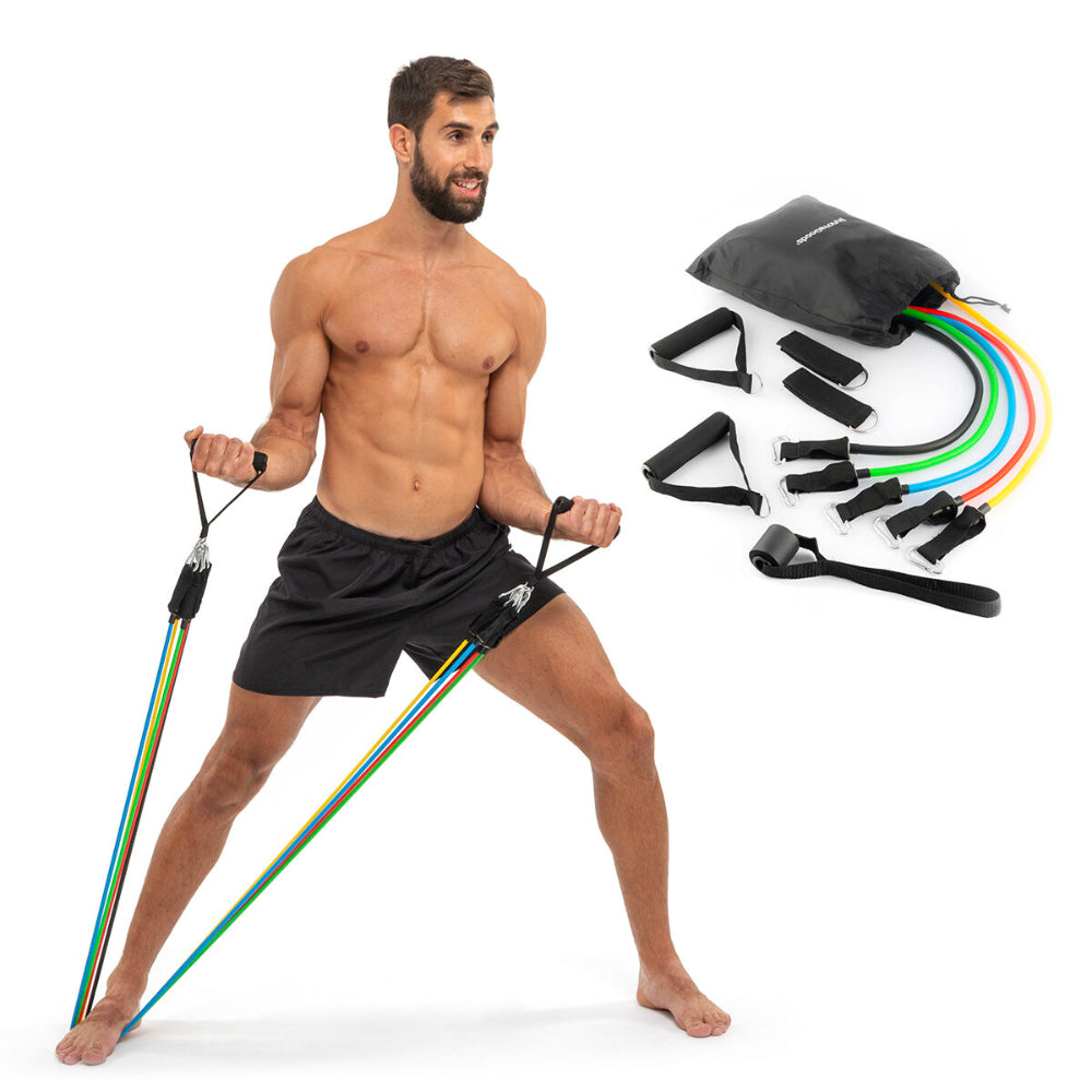 InnovaGoods Set Of Resistance Bands With Accessories And Exercise Guide  Buy in Lebanon