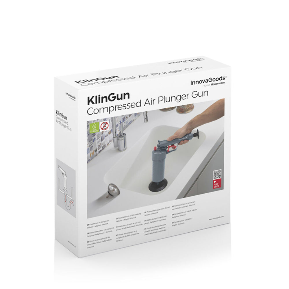 InnovaGoods Universal Compressed Air Unblocking Gun With Adaptors Klingun  Buy in Lebanon