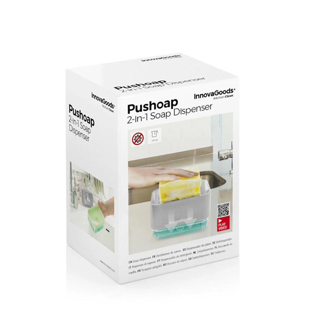 InnovaGoods 2-in-1 Soap Dispenser for the Kitchen Sink Pushoap  Buy in Lebanon