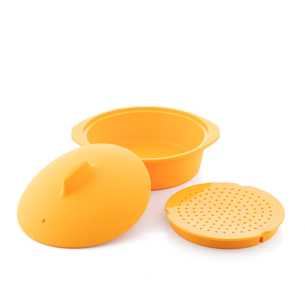 InnovaGoods Multifunction Silicone Steamer With Recipes Silicotte