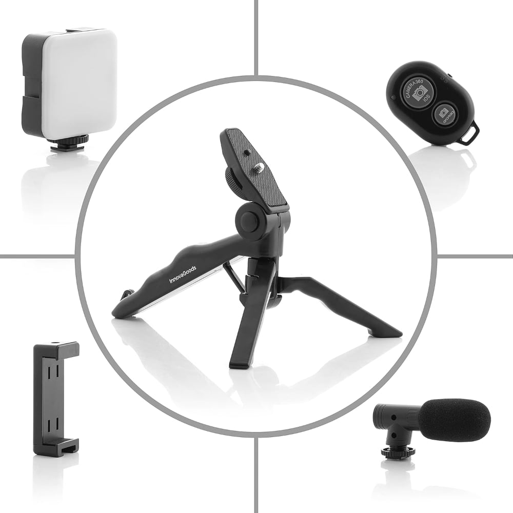 Innovagoods Vlogging Kit with Light, Microphone and Remote Control Plodni