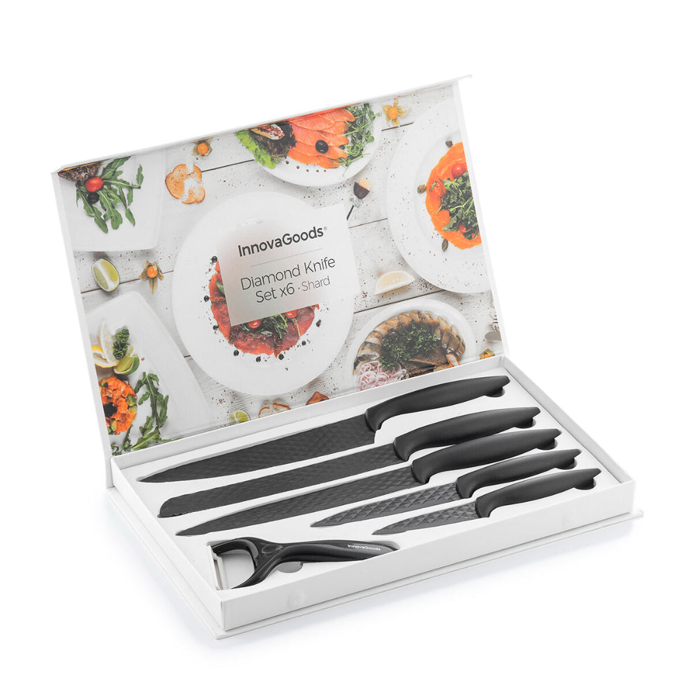 InnovaGoods Diamond Knife Set Shard 6 Pieces