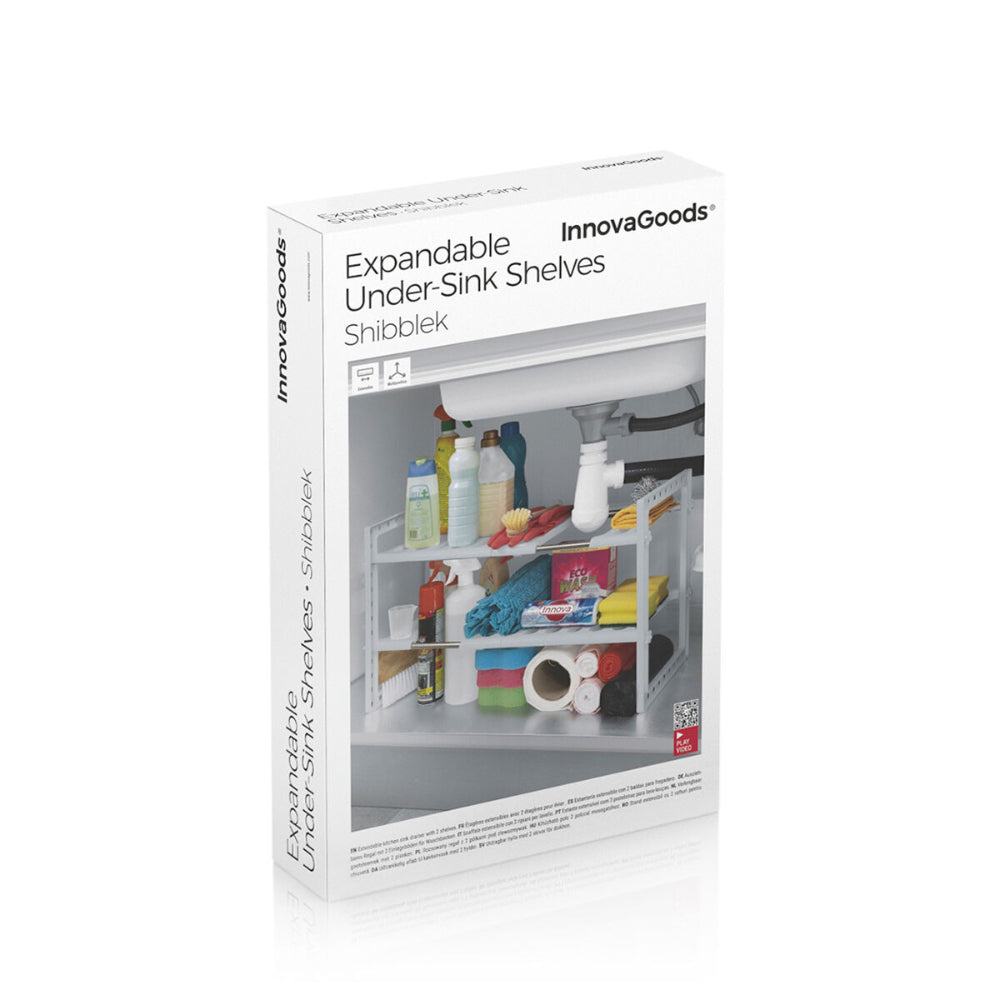 InnovaGoods Extendable Under-Sink Shelf Unit Shibblek 2 Shelves  Buy in Lebanon