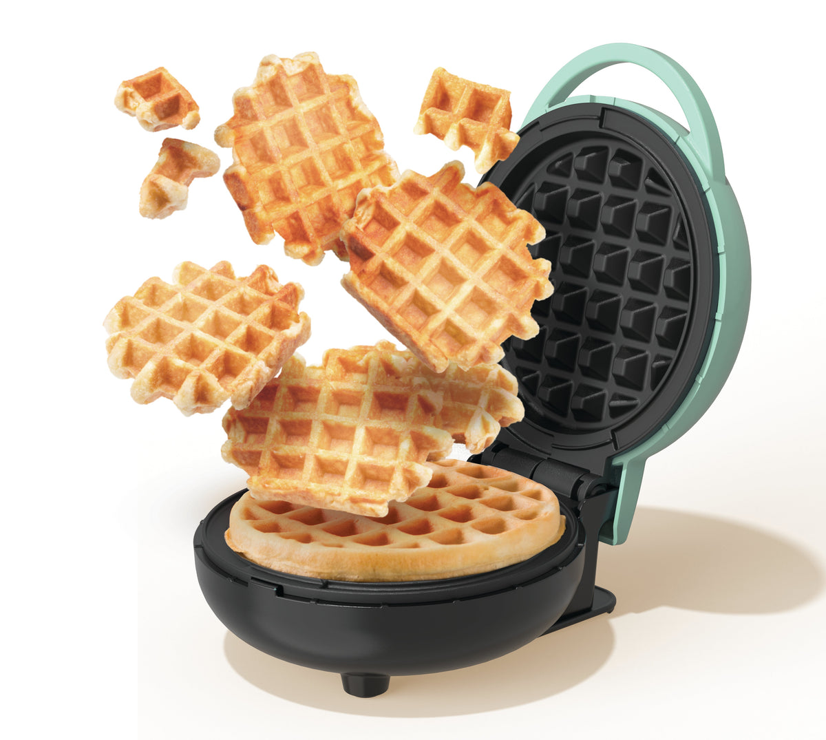 Nutricook mini waffle maker aqua marine – view 2