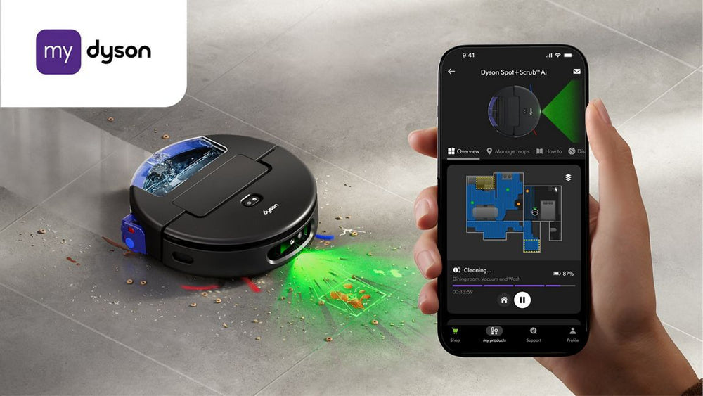 Dyson Spot+Scrub AI Robot Vacuum Cleaner 18000Pa Wet Dry Cyclonic Dock Bin