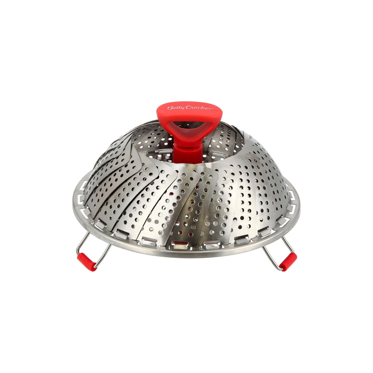 Betty Crocker Stainless Steel Steamer – Red/Silver – view 3