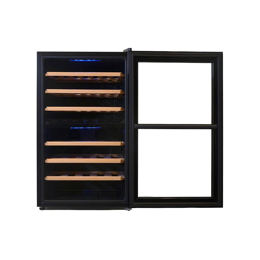Kenwood Wine Cooler BCW43.000BK 43 Bottle Dual Zone Compressor Wooden Shelves
