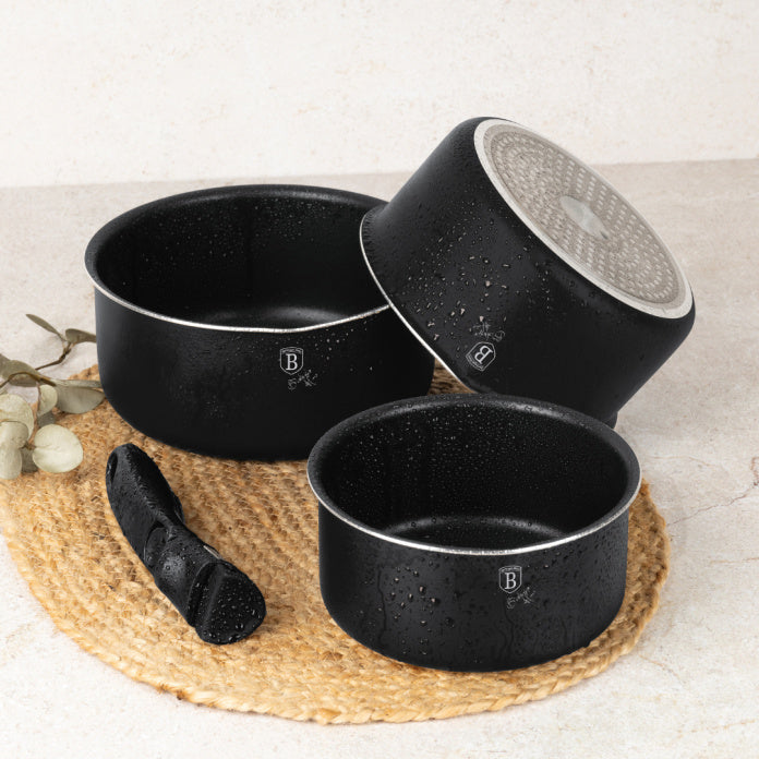 Berlinger Haus Black Matt Collection 12-Piece Cookware Set – titanPro – view 3