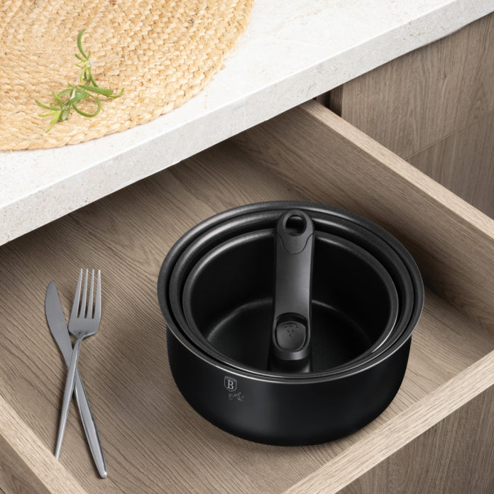 Berlinger Haus Black Matt Collection 12-Piece Cookware Set – titanPro – view 4