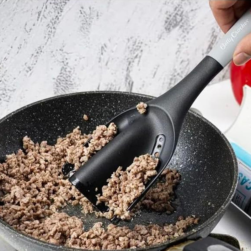 Betty Crocker Meat Chop Turner – Nylon, Black/Grey – view 3