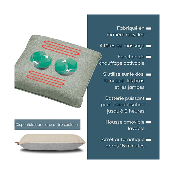 Beurer Mg 139 Battery Massage Pillow With Heat Function - 10248 - Mint