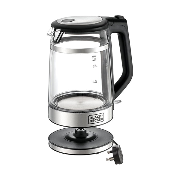 Black+Decker Glass Kettle GK220-B5 1.7L 2200W Double Wall Cordless Teapot