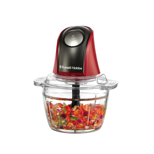 Russell Hobbs Desire Mini Chopper Red Electric Vegetable Nut Food Slicer