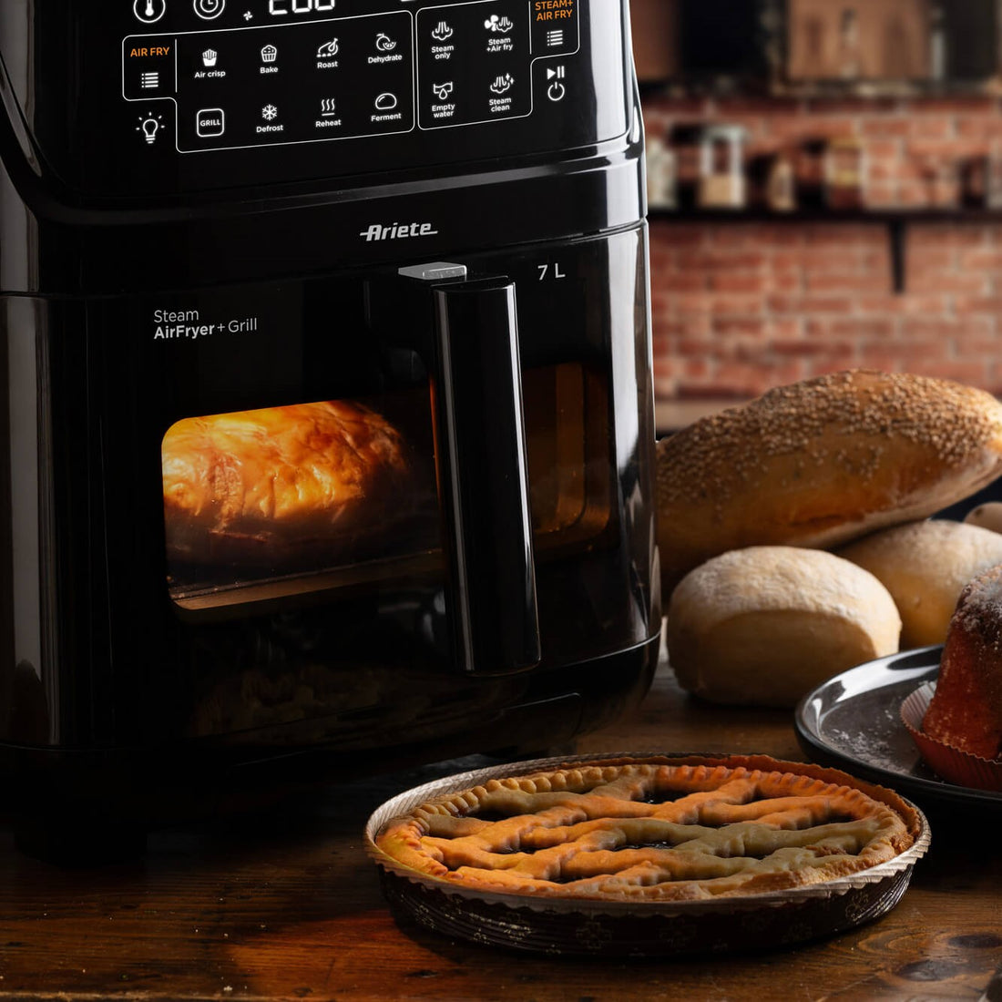 Ariete Steam Air Fryer + Grill – 7L, 1700W