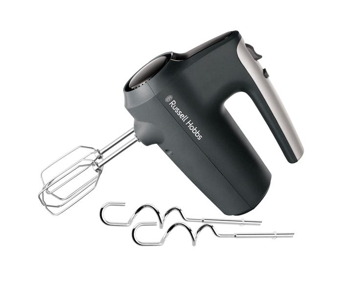 Russell Hobbs Desire Hand Mixer Matte Charcoal Grey Electric Whisk 350W Hook