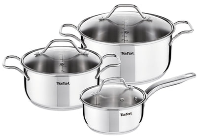 Tefal Intuition G6 6-Piece Stainless Steel Cookware Set – Saucepan & Stewpots with Lids