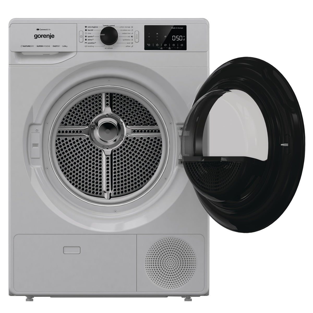 Gorenje Dryer Condenser 9Kg Heat Pump Wifi Silver