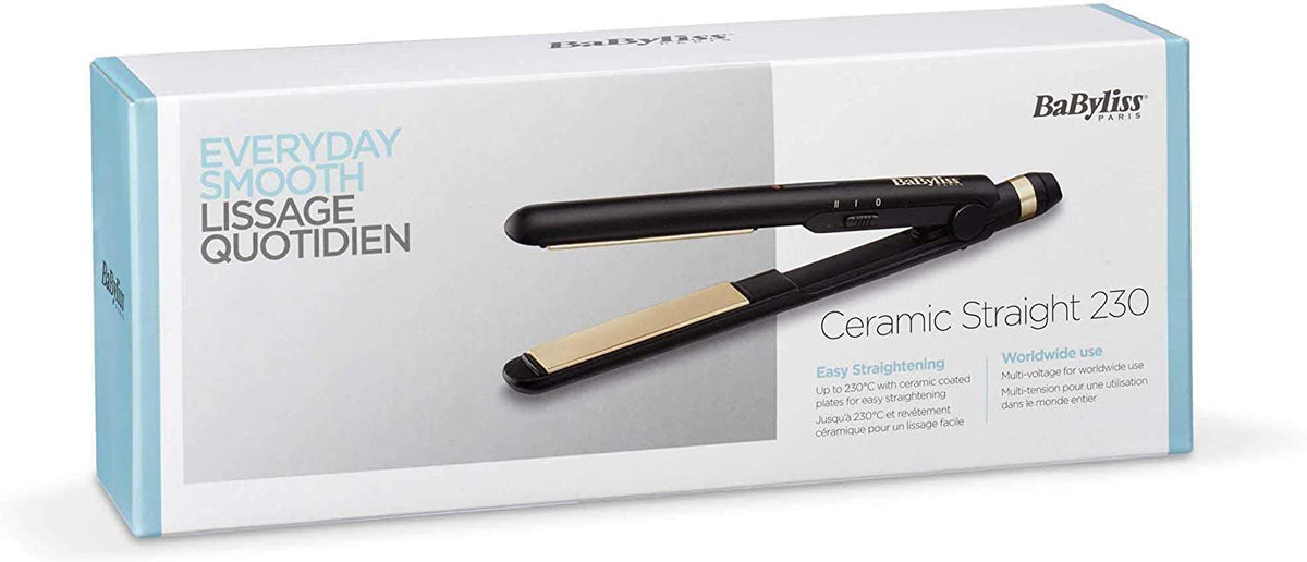 BaByliss Ceramic Straight 230 Hair Straightener ST089E – Black – view 4