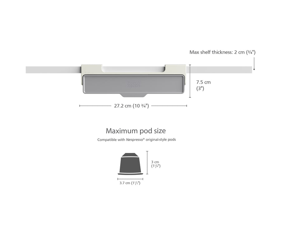 Joseph Joseph Cupboardstore™ Grey Under-Shelf Coffee Pod Drawer