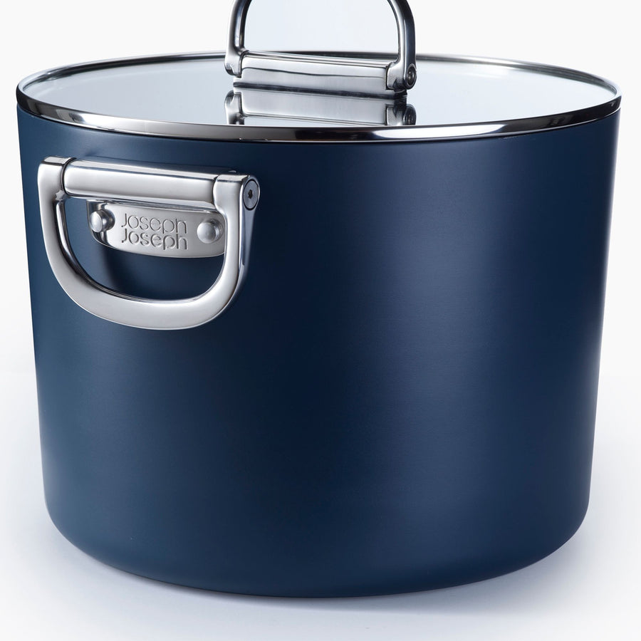 Joseph Joseph Space Cookware – 25cm Folding Stock Pot (8.04L) – Midnight Blue