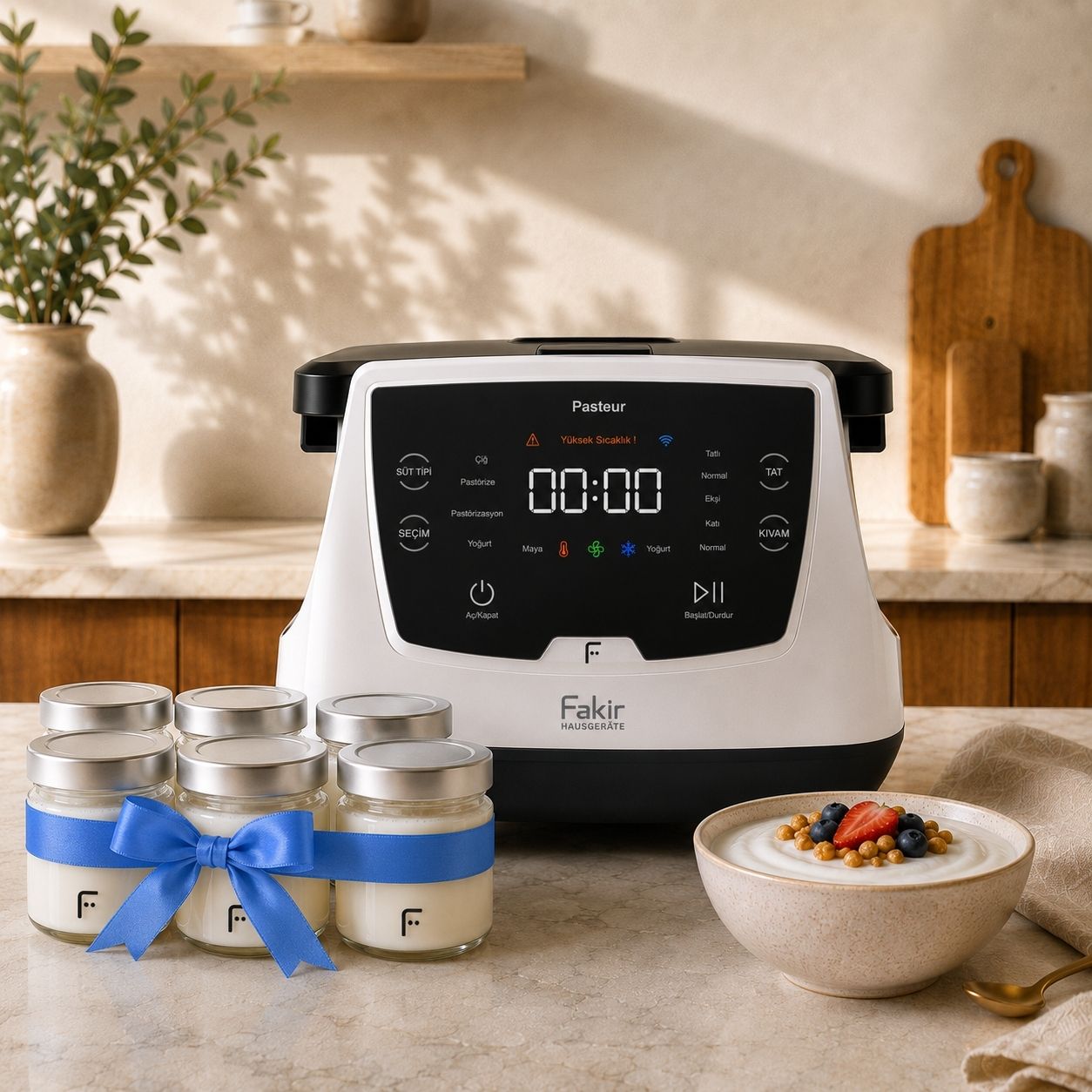Fakir Pasteur Raw Milk Yogurt Maker Machine 860W 3L Ceramic Bowl