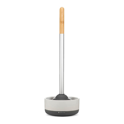 Full Circle Royal Plunge Toilet Plunger with Ceramic Holder & Diatomac
