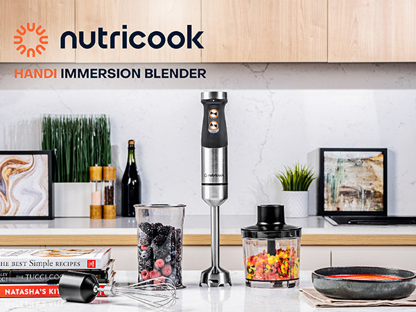 Nutricook Essentials Hand Blender NCK-HB150K 1200W 20 Speed Turbo Mixer Bin