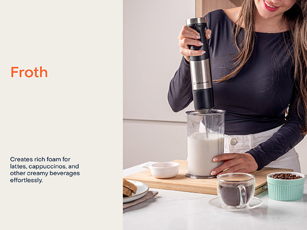Nutricook Essentials Hand Blender NCK-HB150K 1200W 20 Speed Turbo Mixer Bin