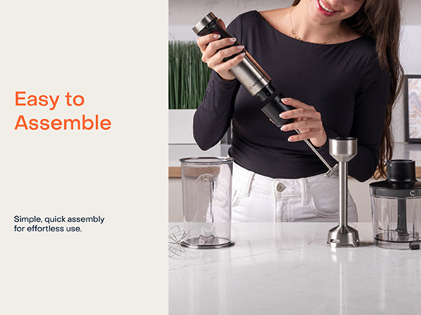 Nutricook Essentials Hand Blender NCK-HB150K 1200W 20 Speed Turbo Mixer Bin