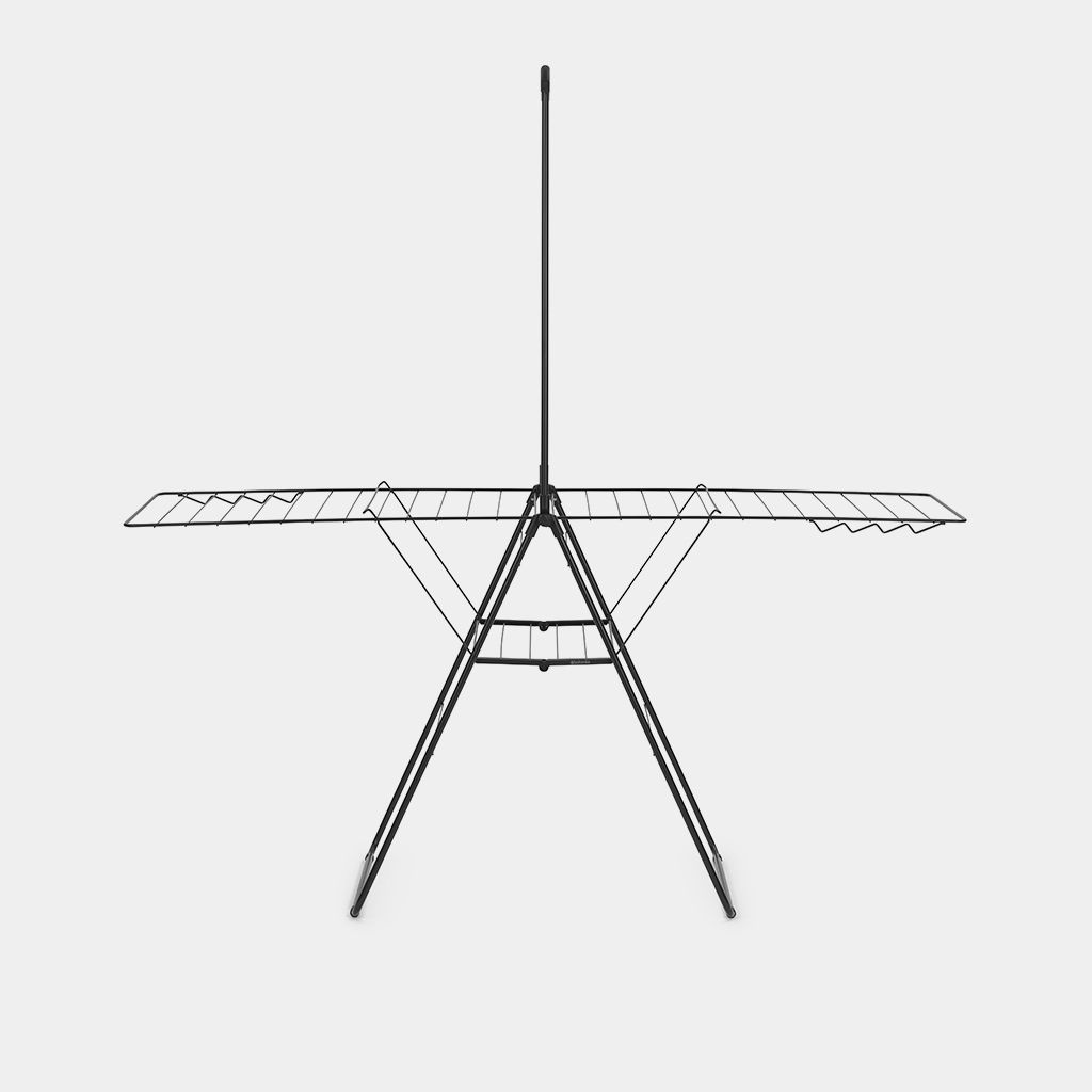 Brabantia HangOn Drying Rack 25m with Rod – Matt Black