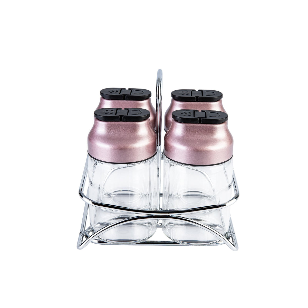 Karaca Dimple 4-Piece Rose Gold Spice Rack Set detail