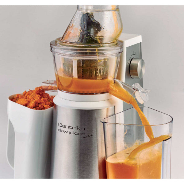 Ariete Slow Juicer 400W Centrika Metal Cold Press Extractor Stainless Steel