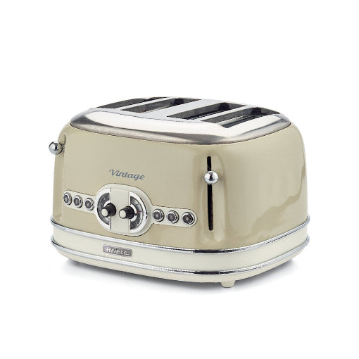 Ariete Vintage 4 Slice Toaster 1630W Dual Independent Controls Retro