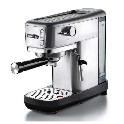 Ariete Metal Espresso Maker 15 Bar 1300W Slim Coffee Machine Auto Shut-Off