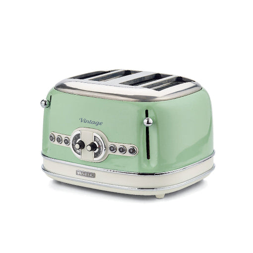 Ariete Vintage 4 Slice Toaster 1630W Dual Independent Controls Retro