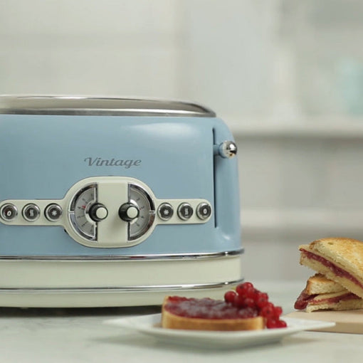 Ariete Vintage 4 Slice Toaster 1630W Dual Independent Controls Retro
