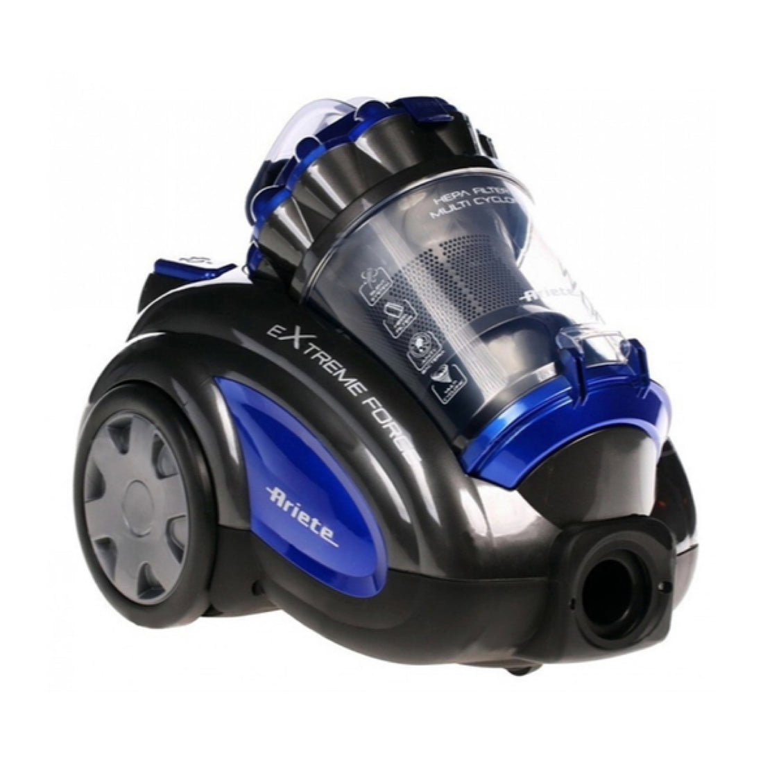 Ariete Bagless Vacuum Cleaner Extreme Force – 2200W, Grey/Blue