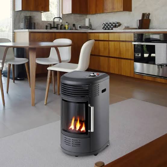 Alvima Gas Heater with Fan FH508F – 3400W, Thermostat, Dark Silver