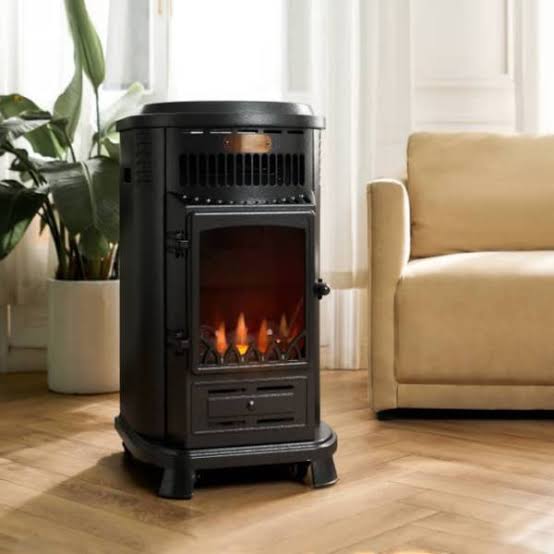 Alvima Cast Iron Gas Heater with Fan FH708F – 3400W, Up to 45m², Black