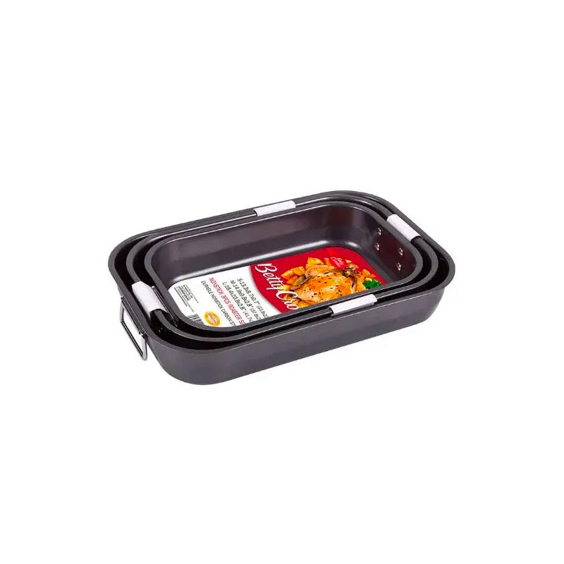 Betty Crocker, Roaster Set Of 3 With Handle