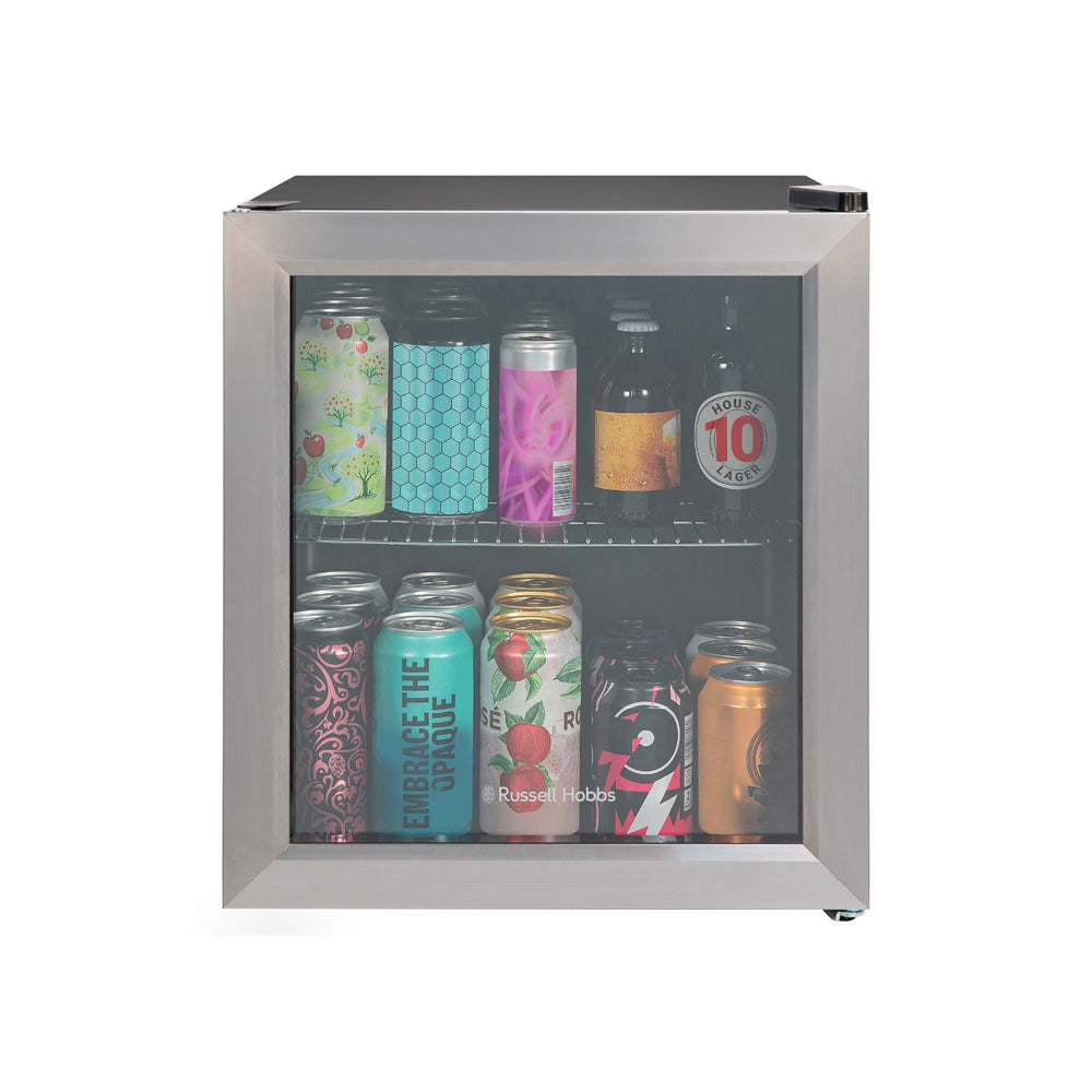 Russell Hobbs Stainless Steel Glass Door Cooler