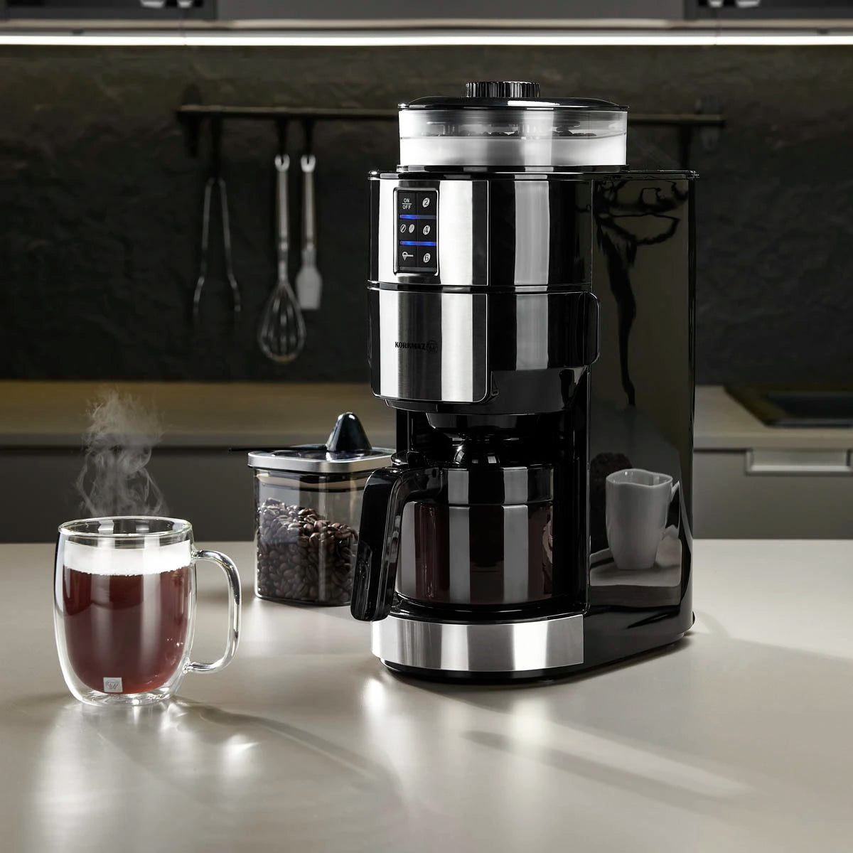 Korkmaz Caffeina Digital Grinder Filter Coffee Machine