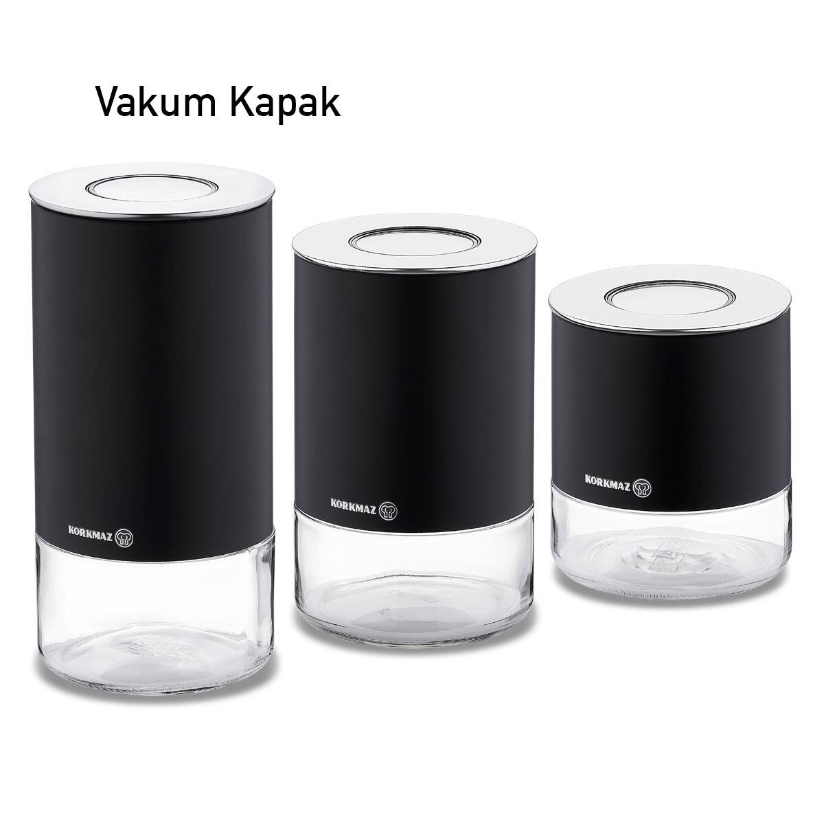 Korkmaz Stora Plus 3-Piece Black Storage Set
