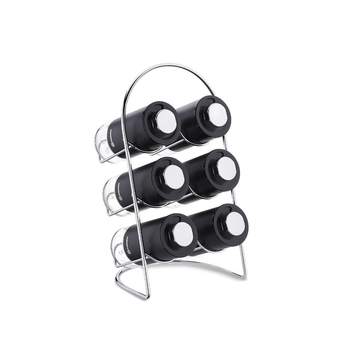 Korkmaz Stora Plus Black 7 Piece Spice Set