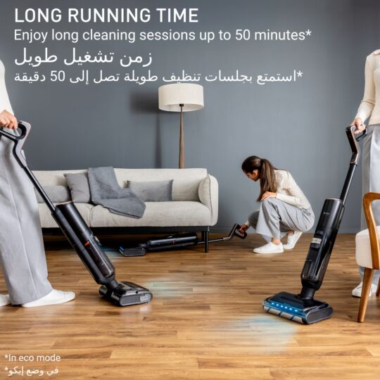 Tefal X-Clean 7 Wet & Dry Vacuum Mop 250W 50 Min Lay-Flat Hot Air Drying Grey