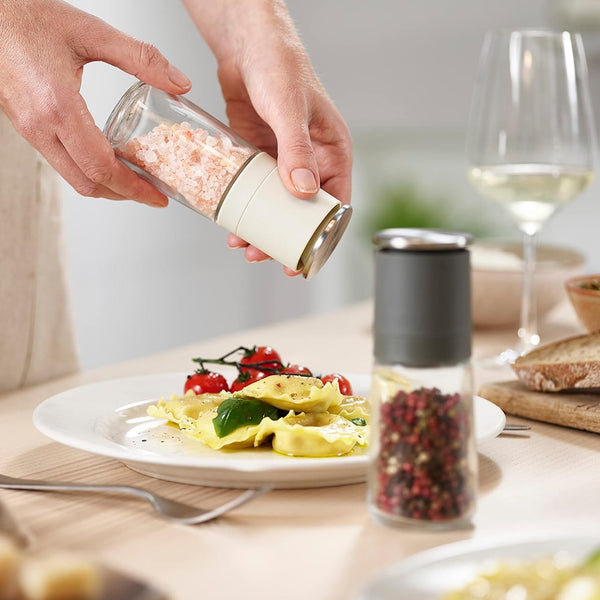 Joseph Joseph Milltop Non-Spill Salt and Pepper Mill Set - Black & Grey